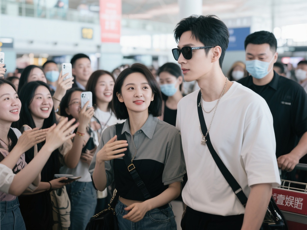 壹姐娱乐视频号分享明星机场街拍花絮 (壹姐娱乐视频号独家分享明星机场街拍精彩花絮) 此外,机场街拍还隐藏着许多有趣的花絮。比如,明星与